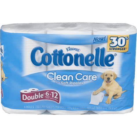 Kleenex Cottonelle Clean Care With Soft Ripples Double Toilet Paper