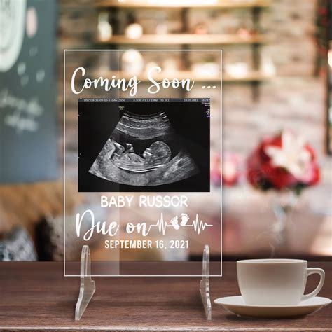 Ultrasound Custom Baby Announcement Pregnancy Personalised Etsy