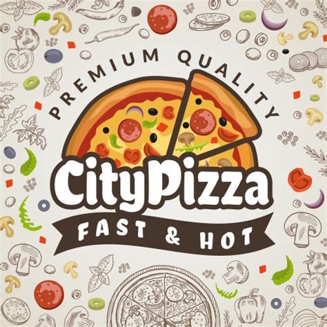 Pizza Pizzeria Logo Or Icon Labels For Menu Vector Image