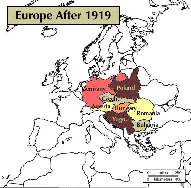 Map of Europe after 1919G