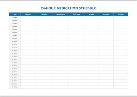 40 Great Medication Schedule Templates Medication Calendars