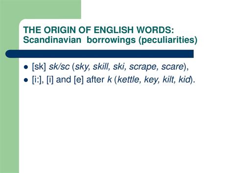 Etymology Of English Words Native And Borrowed Words In English