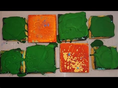 Gym Chalk ASMR Orange Dyed Gym Chalk Blocks Green Pasted Reforms