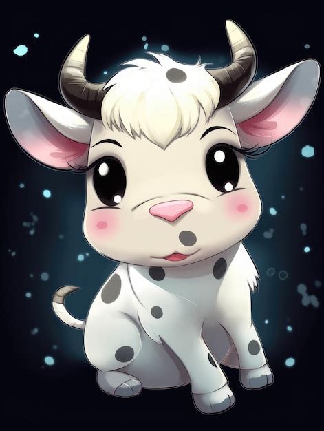 Anime Kawaii Vaca Generativa Ai Foto Premium