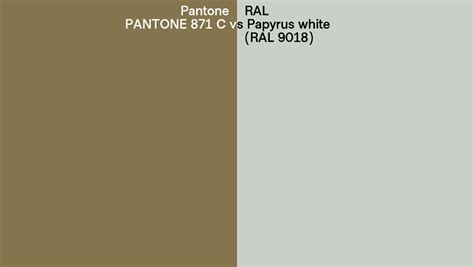 Pantone C Vs Ral Papyrus White Ral Side By Side Comparison