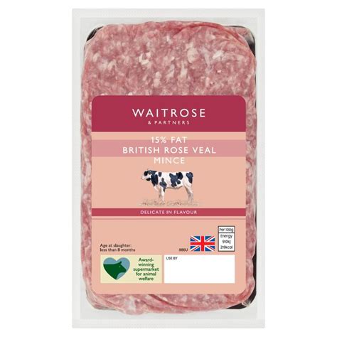 Waitrose 1 British Veal Mince Typically 15 Fat Ocado