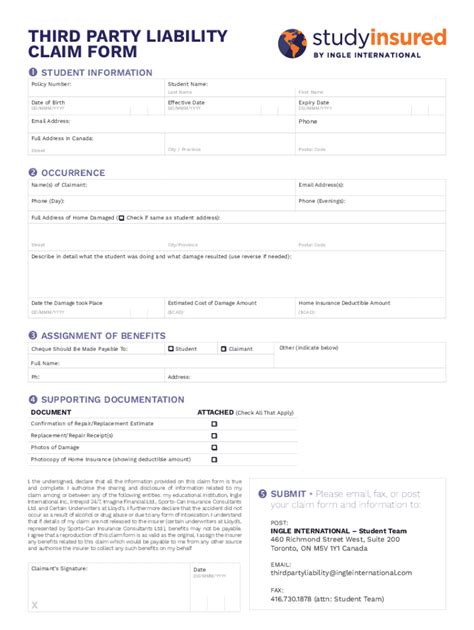 Fillable Online Third Party Liability Claim Form Fax