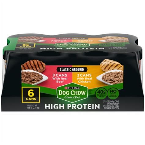 Dog Chow High Protein With Real Classic Ground Beef And Chicken Wet Dog