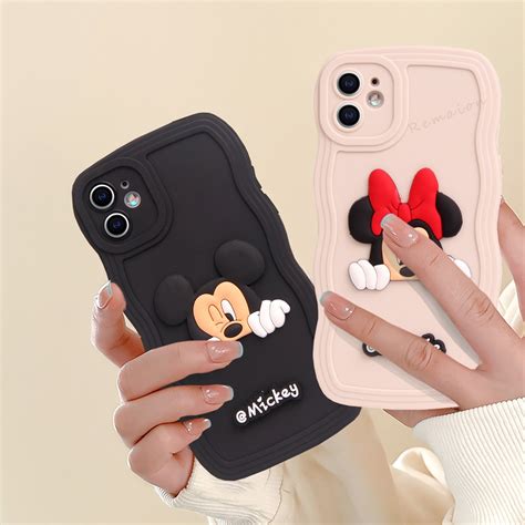 Wave Mickey Minnie Phone Case For Iphone Pro Max Plus Mini