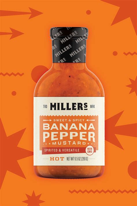 Miller S Banana Pepper Mustard — Hampton Hargreaves Design For Print Packaging And Interactive