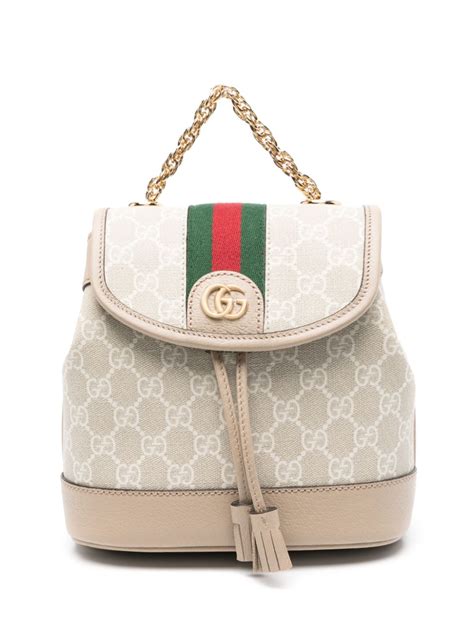 Gucci Mini Ophidia Backpack Neutrals Farfetch Uk