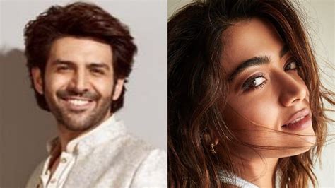 Kartik Aaryan And Rashmika Mandanna Snapped Together Joining Hands For