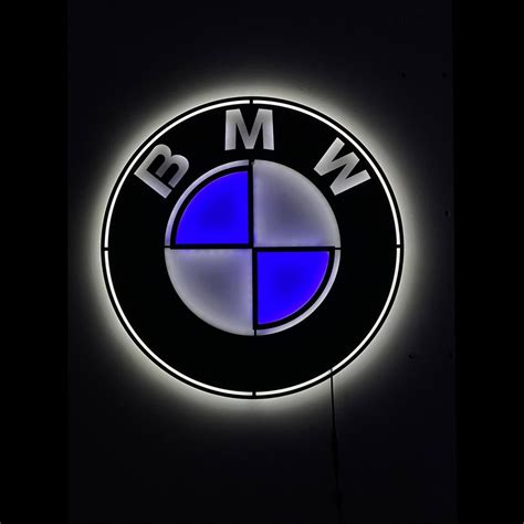 BMW LED Metal Wall Sign, Garage Decoration, Racing Decor, Car Logo, Man ...