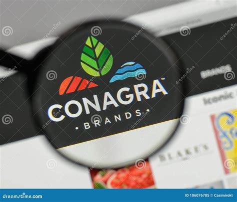 Milan, Italy - August 10, 2017: Conagra Brands Logo on the Website Homepage. Editorial Image ...