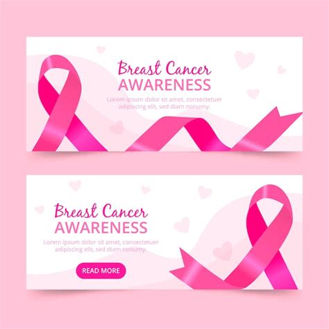 Premium Vector Breast Cancer Awareness Month Banner Collection