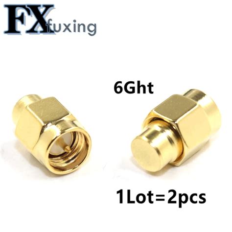 2pcs 2w 6ghz 50 Ohm Sma Male Rf Coaxial Termination Dummy Load Gold Plated Cap Connectors