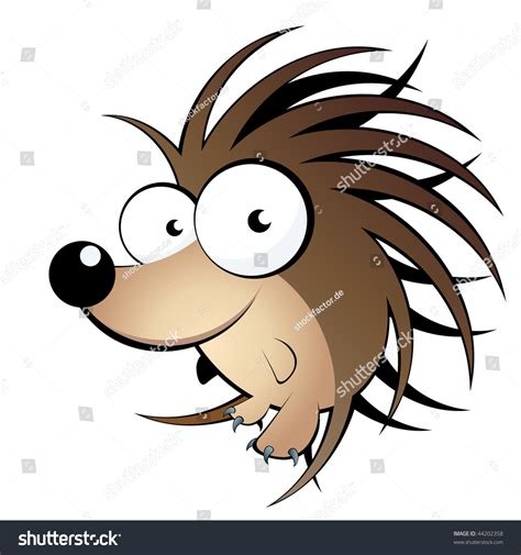 Funny Hedgehog Cartoon Stock Vector 44202358 - Shutterstock