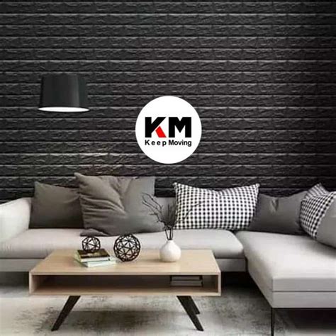 Jual Wallpaper Sticker Foam 3D Bata Putih Wall Paper 70cm X 77cm Tebal