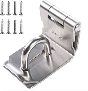 Buxiugk Heavy Padlock Hasp Door Clasp Degree Right Angle Door Lock