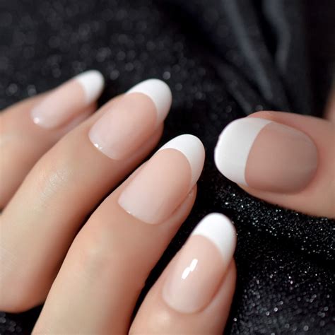 Squoval French Short Nails Nude White Classic Arc Salon Nature Nails