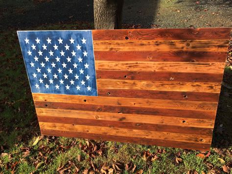 American Flag Rustic American Flag Wooden Flag Distressed Etsy