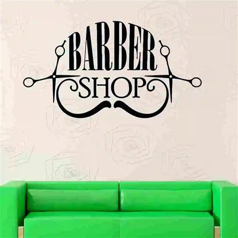 Man Barber Shop Sticker Name Bread Decal Haircut Shavers Posters Vinyl