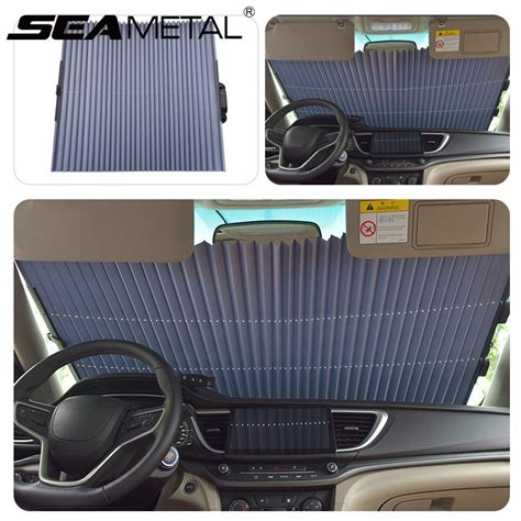 Kjøp SEAMETAL Car Windshield Sunshade UV Protection Sun Visor Front and