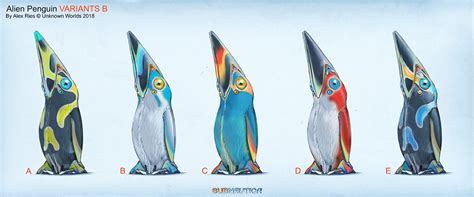 Artstation Subnautica Below Zero Alien Penguin Alex Ries