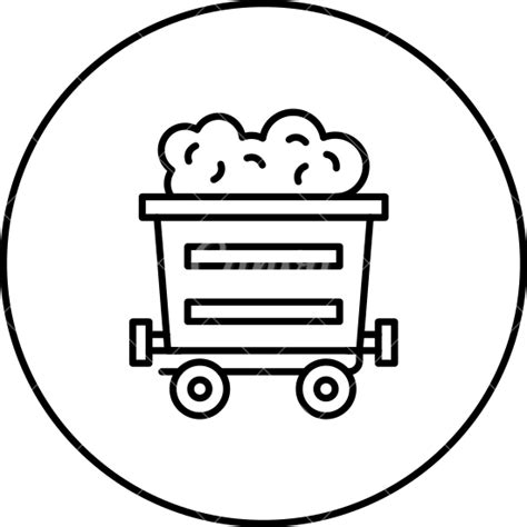 Mining Cart Line Icon 素材 Canva可画