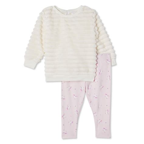 George Baby Girls’ Fleece Top and Legging 2-Piece Set – Style and Smiles