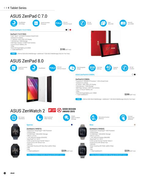 Asus Product Guide Pg Brochures From Cee Show Singapore On