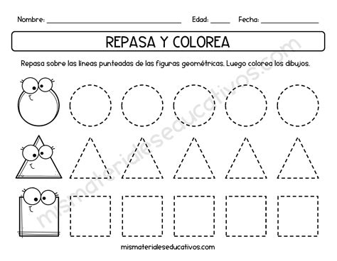 Dibujos De Figuras Geometricas Preescolar Para Colorear Vsun