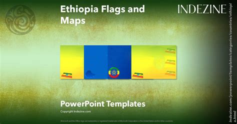 Ethiopia Flags And Maps Powerpoint Templates