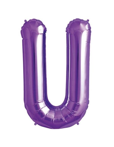 Globos De Helio Letra U De 86cm Purpura Grande Poliamida NSB00320