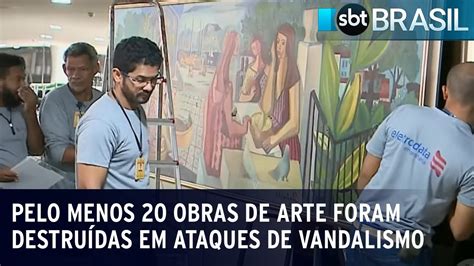 Pelo menos 20 obras de arte foram destruídas em ataques de vandalismo