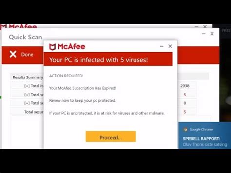 Trojan Virus Detected Fake Mcafee Alert Removal Guide Youtube