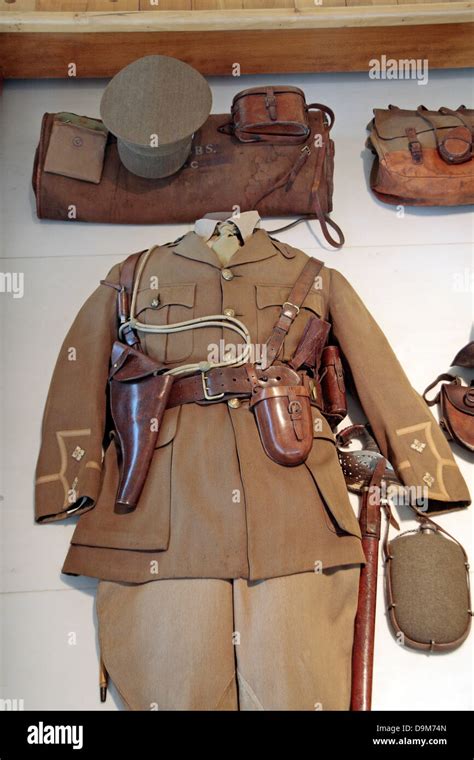 Display Of The World War One Kit Of A British Infantry Lieutenant At