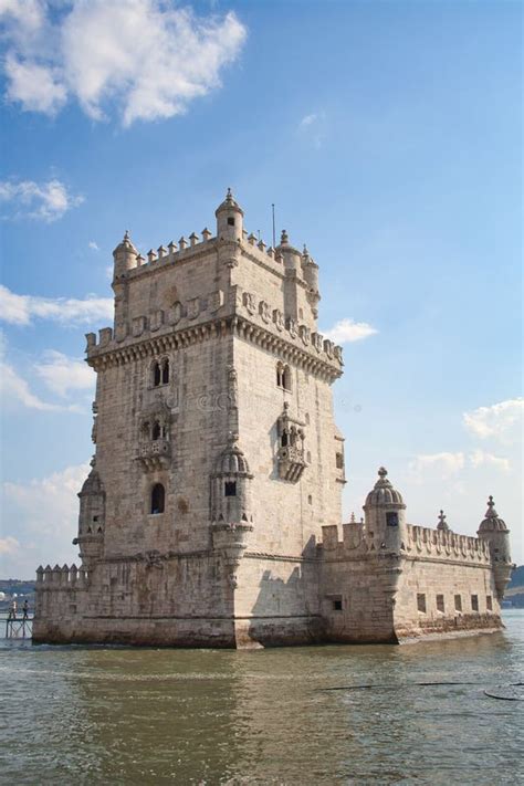 Beautiful View Of The Belem Tower Fortification In Lisbon Portugal