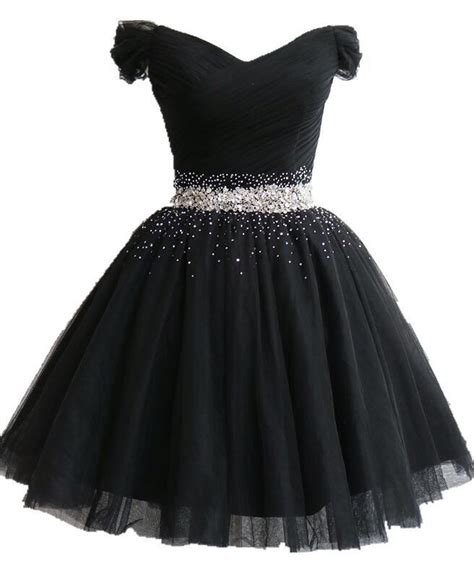 Cute Black Short Tulle Sweetheart Party Dress Black Promd Ress On Luulla