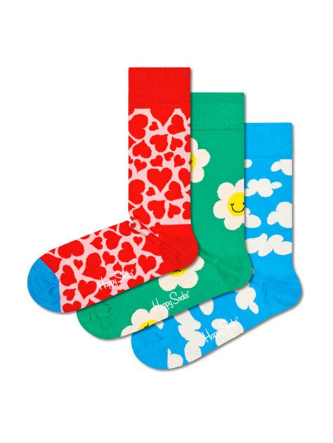 Happy Socks Zestaw 3 Par Wysokich Skarpet Unisex XFLO08 0200 Kolorowy