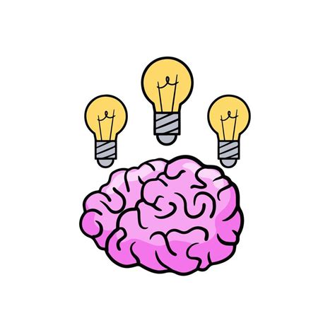 Brain With Light Bulb Concept Of Thinking And New Idea Inspiration