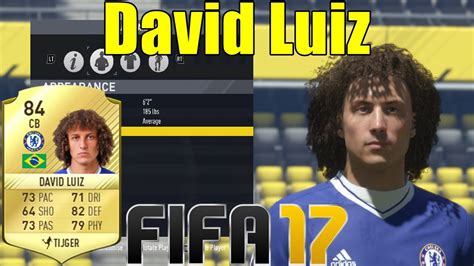 Fifa 17 David Luiz Virtual Pro Look A Like Tutorial With Stats