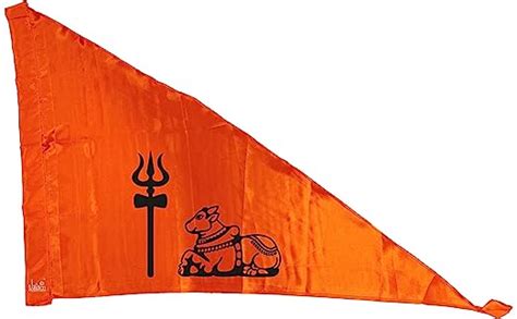 La Jarden Large 3x45 Feet Bhagwa Shiv Nandi On Soft Silky And Satin