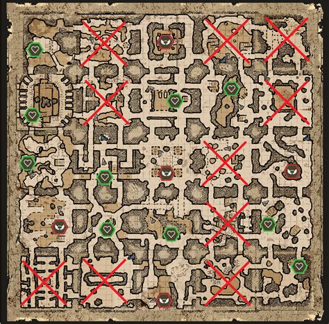 Updated Goblin Caves Map With Relevant Marks I Found On Each Module R