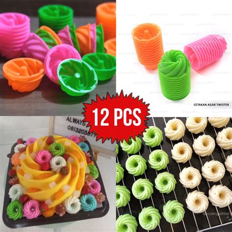 Jual Cetakan Agar Puding Jelly Coklat Ager Twister Plastik Mini Cup