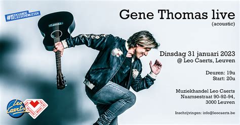 Gene Thomas Acoustic Liveset Week Van De Belgische Muziek