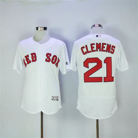 Boston Red Sox 21 Roger Clemens Basketball Jerseys Color White