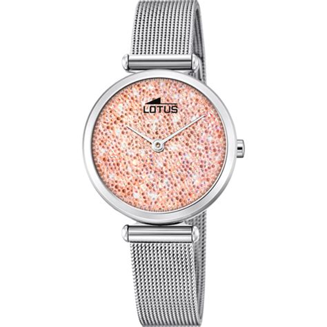 Reloj Lotus 185644 Rosa Correa De Acero Inoxidable 316l Mujer