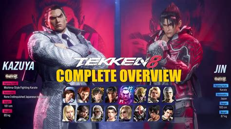 Tekken 8 Complete Overview Start Screen Main Menu Character Select