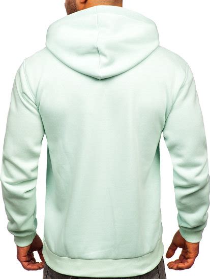 Sudadera Tipo Canguro Con Capucha Para Hombre Color Verde Menta Claro